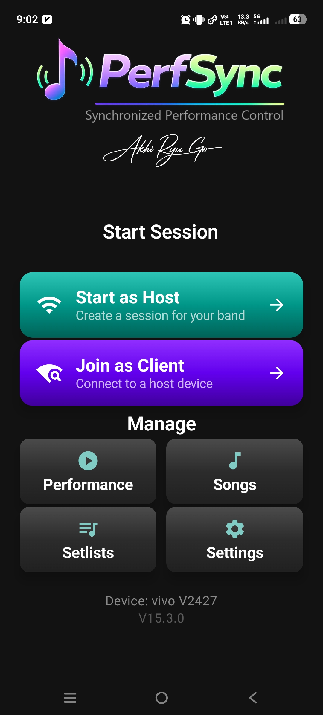PerfSync Screenshot 1